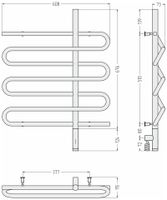 Полотенцесушитель электрический Сунержа Эпатаж 3.0 800х600 МЭМ правый Матовый белый арт-30-5851-8060 — фото 2, Электрические полотенцесушители