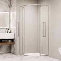 Душевой уголок RGW SV-53 90x90, полукруглый, профиль хром, стекло прозрачное/6 мм, арт-06325399-11 — фото 3, Душевые уголки четверть круга