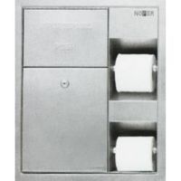 Встраиваемый шкаф с двумя держателями для туалетной бумаги и баком для мусора 508*438*108, шт 12035.S — фото 1, Аксессуары и оборудование для общественных мест