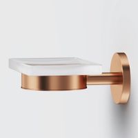 A85A34244 X-Joy, Стеклянная мыльница с настенным держателем, роз. золото — фото 2, Мыльницы