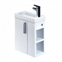 Товар: Тумба с раковиной IDDIS Torr 40 подвесная белая полки справа арт-TOR40WRi95K - фото 2 Тумба с раковиной IDDIS Torr 40 подвесная белая полки справа арт-TOR40WRi95K — фото 2, Тумбы с раковиной