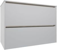 Тумба под раковину Allen Brau Activity 90 1.34005.WM белый матовый/черный браш — фото 1, Тумбы под раковину