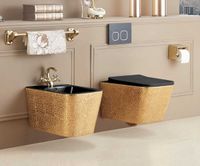 Подвесное биде Q-Line VB1-12G1B, цвет золото/черный — фото 1, Биде подвесные