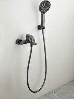 Смеситель для ванны с душем BELZ, оружейная сталь, арт-B61713-3 — фото 3, Смеситель для ванны