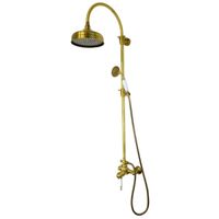 OXFORD Душевой настенный гарнитур (см-ль д/душа терм./колонна ARCO/верхн.душ/шланг/ручн.душ),бронза 31863 — фото 1, Душевые гарнитуры