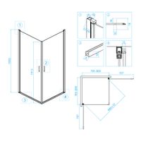 Душевой уголок RGW LE-30 800x800 06123008-11 — фото 2, Душевые уголки