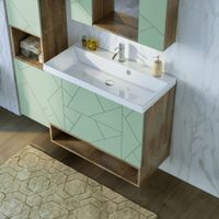 Ниша для тумбы Бриклаер КРИСТАЛЛ 90 см, дуб гранж песочный 4627125417108 — фото 5, Тумбы с раковиной