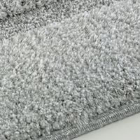 Коврик д/ванной комнаты 60х120 см., вышивка логотип MIGLIORE, серый, окантовка серебро арт-31913 — фото 3, Коврики для ванной комнаты