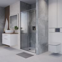 Товар: Дверь в нишу Niagara Nova NG-65-14CH (140х195) хром,стекло шиншилла,дверь раздвижная,1 место - фото 5 Дверь в нишу Niagara Nova NG-65-14CH (140х195) хром,стекло шиншилла,дверь раздвижная,1 место — фото 5, Раздвижные душевые двери