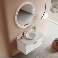 Товар: Тумба с раковиной ORKA Molino 100 подвесная, белый матовый, 2 ручки в комплекте золото и хром арт-5004581 - фото 3 Тумба с раковиной ORKA Molino 100 подвесная, белый матовый, 2 ручки в комплекте золото и хром арт-5004581 — фото 3, Тумбы с раковиной