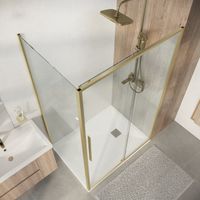 Товар: Душевое ограждение Niagara Nova NG-44-11ASG-A100SG-34 (110х100х195) прямоугольник,раздвижная,золото сатин,стекло прозрачное,2 места - фото 6 Душевое ограждение Niagara Nova NG-44-11ASG-A100SG-34 (110х100х195) прямоугольник,раздвижная,золото сатин,стекло прозрачное,2 места — фото 6, Прямоугольные душевые уголки