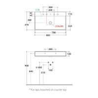 Раковина GLOBO T-EDGE подвесная или на столешницу с одним отверстием и двумя намеченными цвет SENAPE арт-B6R81SE — фото 2, Раковины накладные