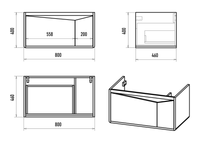 Тумба под раковину арт-CAS-09080-011Я — фото 7, Тумбы под раковину