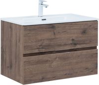 Товар: Тумба под раковину Aquanet Алвита New 80 2 ящика, дуб веллингтон табак арт-00334186 - фото 14 Тумба под раковину Aquanet Алвита New 80 2 ящика, дуб веллингтон табак арт-00334186 — фото 14, Тумбы под раковину