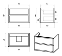 Тумба под раковину арт-Ver-09070-0102Я — фото 5, Тумбы под раковину