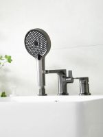 Смеситель на борт ванны BELZ , оружейная сталь арт-B66713-3 — фото 2, Смесители на борт ванны