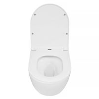 Унитаз подвесной Azario Blanco 360х490х360 безободковый, система слива "Торнадо", быстросъемное сиденье микролифт арт-AZ-9003WT — фото 3, Подвесные унитазы