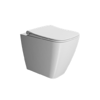 унитаз приставной NUBES безободковый с водоворотной системой смыва Swirlflush фаянсовый белый матовый арт-961009 — фото 1, Приставные унитазы