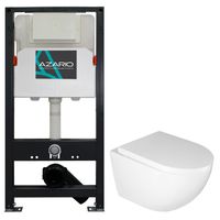 Товар: Сет: Инсталляция для подвесного унитаза AZARIO NEW 2-х режимный смыв 3/6 л. + Унитаз подвесной Azario ORMI 490х360х365 безободковый, система смыва Торнадо, с быстросъемным сиденьем микролифт арт-AZ-501A+AZ-0253VD - фото 14 Сет: Инсталляция для подвесного унитаза AZARIO NEW 2-х режимный смыв 3/6 л. + Унитаз подвесной Azario ORMI 490х360х365 безободковый, система смыва Торнадо, с быстросъемным сиденьем микролифт арт-AZ-501A+AZ-0253VD — фото 14, Комплекты унитаз + инсталляция