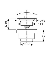 Донный клапан Scarabeo цвет белый матовый арт-10010/C CR 41 — фото 2, Донные клапаны