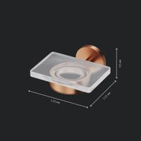 A85A34244 X-Joy, Стеклянная мыльница с настенным держателем, роз. золото — фото 5, Мыльницы