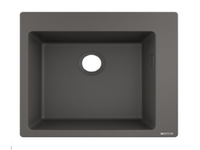 Мойка, Hansgrohe, S51, тип установки-встраиваемый, ширина, мм-560, глубина, мм-510, высота, мм-205, перелив-есть, справа, цвет-серый камень арт-43312290 — фото 1, Кухонные мойки