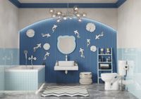 Зеркало КАСПЕР МИШКА, фигурное, голубой матовый 1A283502CR0E0 — фото 6, Зеркала в ванную комнату