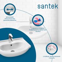 Товар: Раковина SANTEK Линда 55 мебельная белый арт-WH110156 - фото 3 Раковина SANTEK Линда 55 мебельная белый арт-WH110156 — фото 3, Раковины подвесные