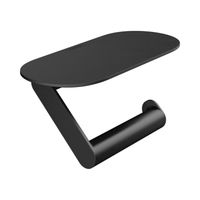 Бумагодержатель, Hansgrohe, WallStoris, без крышки, с полкой, ширина, мм-230, глубина, мм-100, высота, мм-97, тип установки-настенный, материал-пластик, цвет-черный матовый 27928670 — фото 1, Держатели туалетной бумаги