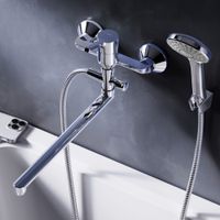 X-Joy S, смеситель д/ванны/душа, излив 325 мм, душевой набор, хром, шт арт-F85B90100 — фото 8, Смеситель для ванны