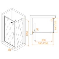 Душевой уголок RGW SV-145B (SV-05B + Z-050-2B) 1000x700 703214507-14 — фото 4, Душевые уголки