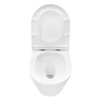 Унитаз подвесной Azario NOVE 360х530х365 безободковый, система смыва "Торнадо", быстросъемное сиденье микролифт арт-AZ-9312T — фото 4, Подвесные унитазы