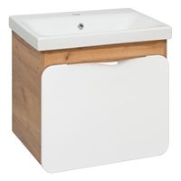 Тумба подвесная SKANDI 60 /дуб золотой Крафт/ AQUA DE MARCO 2060CRAFTCSCA/H — фото 2, Тумбы под раковину