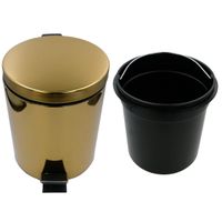 GIFORTES Ведро д/мусора 5 литров круглое, с крышкой SOFT CLOSE, золото арт-32673 — фото 5, Мусорные ведра