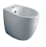 Биде SIMAS BORMIO Напольное приставное с одним отверстием цвет белый BR04 — фото 1, Биде напольные