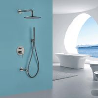 Товар: Душевая система ABBER Wasser Kreis AF8117NG скрытого монтажа с изливом, никель - фото 2 Душевая система ABBER Wasser Kreis AF8117NG скрытого монтажа с изливом, никель — фото 2, Встраиваемые душевые комплекты