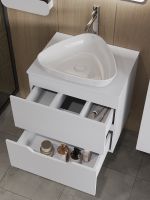 Orange Line Li-60TuwMDF+B07-500W тумба с раковиной подвесная 60 см, белый Li-60TuwMDF+B07-500W — фото 6, Тумбы с раковиной