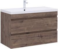 Тумба под раковину Aquanet Нота New 100 дуб веллингтон табак арт-00334194 — фото 15, Тумбы под раковину