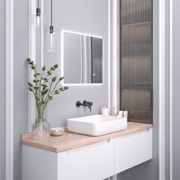 Зеркало с LED-подсветкой SIRIUS (50*60) /AQUA DE MARCO SIR50/60 — фото 9, Зеркала в ванную комнату