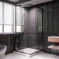 Душевой угол Veconi Premium Trento PTC-20GR, 1000Х1000x2000, брашированный графит, стекло прозрачное PTC20-GR-100100-01-C4 — фото 2, Душевые уголки