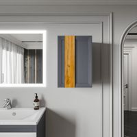 Шкаф навесной Бриклаер БЕРЛИН 60 см, оникс серый арт-4627125416163 — фото 3, Шкафы для ванной