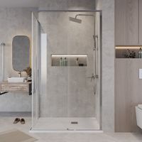 Душевое ограждение Grossman Galaxy (90х70х195) прямоугольник,раздвижная,хром,стекло прозрачное,1 место арт-300.K33.01.9070.10.00 — фото 4, Прямоугольные душевые уголки