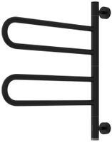 Полотенцесушитель электрический Сунержа Парео 4.0-2С 567х535 Матовый чёрный 31-0823-0567 — фото 1, Электрические полотенцесушители