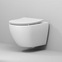 Унитаз подвесной Grossman GR-4457MSQ (520х360х320) безободковый,смыв торнадо,белый матовый с тонкой крышкой,микролифт,1 место — фото 4, Подвесные унитазы