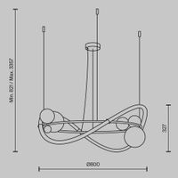 Товар: Подвесной светильник Maytoni MOD289PL-L53BS3K - фото 2 Подвесной светильник Maytoni MOD289PL-L53BS3K — фото 2, Подвесные светильники