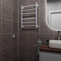 Полотенцесушитель электрический ВИД 10 610х400 правый, скр.монтаж, СНШ, белый матовый(RAL 9016), (Ferrum), Маргроид арт-10-6040-1049-9016R — фото 1, Электрические полотенцесушители