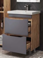 Тумба под раковину VIGO Wave 60 напольная 358 дуб золотой — фото 5, Тумбы под раковину