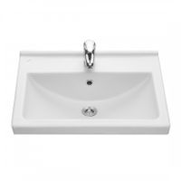 Умывальник "Визит-55" (55х40см) с переливом, белый SANTERI 131153S0011B0 — фото 1, Раковины напольные