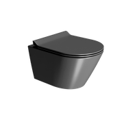 Товар: унитаз подвесной KUBE X безободковый с водоворотной системой смыва Swirlflush фаянсовый черный матовый арт-941626 - фото 2 унитаз подвесной KUBE X безободковый с водоворотной системой смыва Swirlflush фаянсовый черный матовый арт-941626 — фото 2, Подвесные унитазы