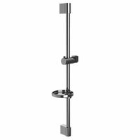 Штанга для душа, Fima Carlo Frattini, Sliding rail, длина штанги, мм-720, держатель ручного душа, полочка для мыла, цвет-хром арт-F2679/1CR — фото 1, Штанги для душа